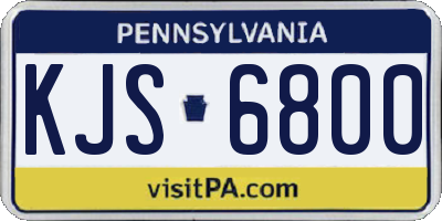 PA license plate KJS6800