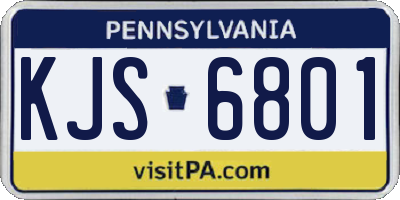 PA license plate KJS6801