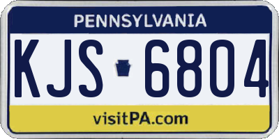 PA license plate KJS6804