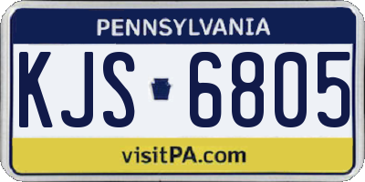 PA license plate KJS6805