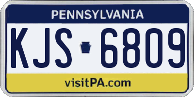 PA license plate KJS6809