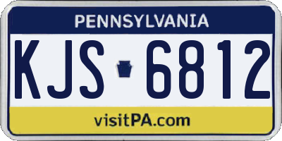 PA license plate KJS6812