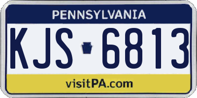 PA license plate KJS6813