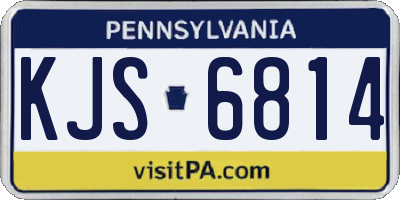 PA license plate KJS6814