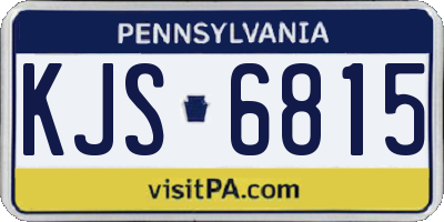 PA license plate KJS6815