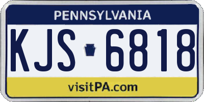 PA license plate KJS6818