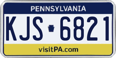 PA license plate KJS6821