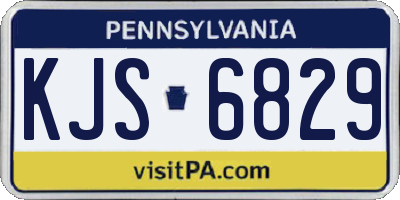 PA license plate KJS6829