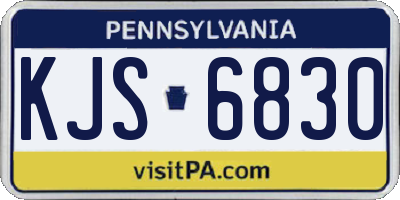 PA license plate KJS6830