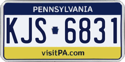 PA license plate KJS6831