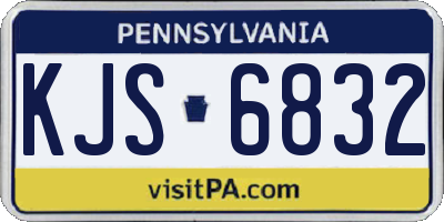 PA license plate KJS6832