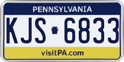 PA license plate KJS6833