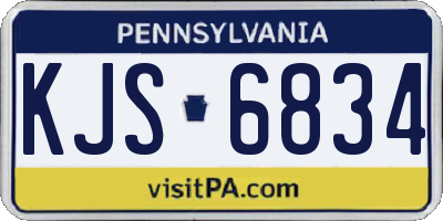 PA license plate KJS6834