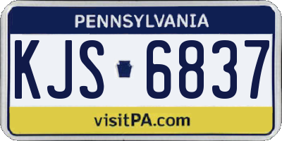 PA license plate KJS6837