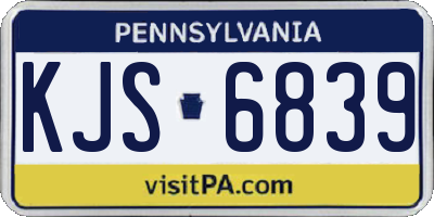 PA license plate KJS6839