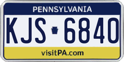 PA license plate KJS6840