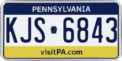 PA license plate KJS6843