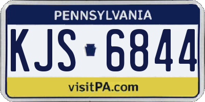 PA license plate KJS6844