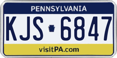 PA license plate KJS6847