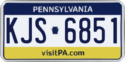 PA license plate KJS6851