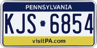 PA license plate KJS6854