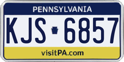 PA license plate KJS6857