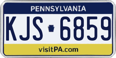 PA license plate KJS6859