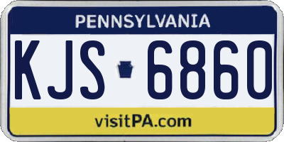 PA license plate KJS6860