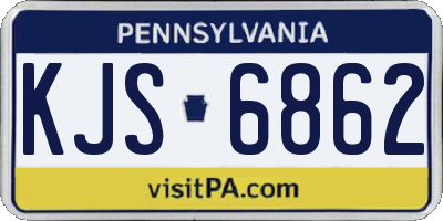 PA license plate KJS6862