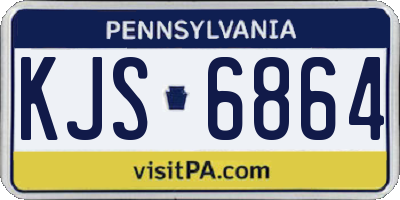 PA license plate KJS6864