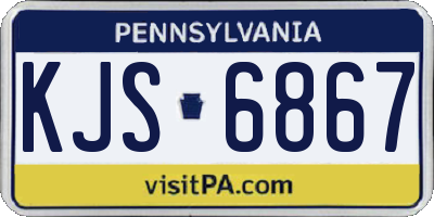 PA license plate KJS6867