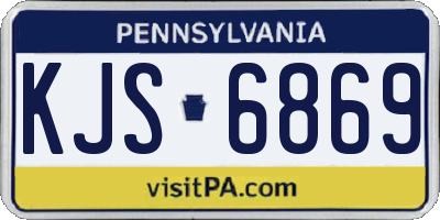PA license plate KJS6869