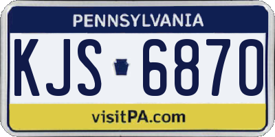 PA license plate KJS6870