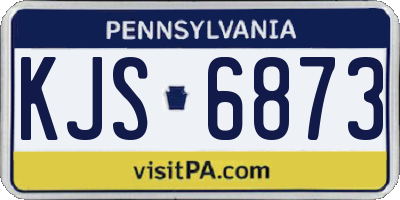 PA license plate KJS6873