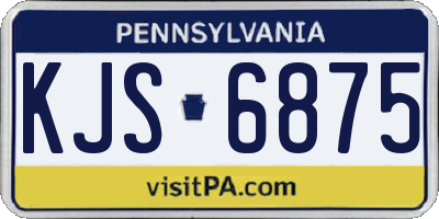 PA license plate KJS6875
