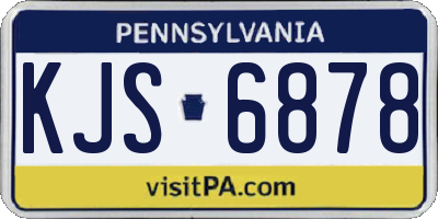 PA license plate KJS6878