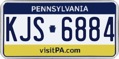 PA license plate KJS6884