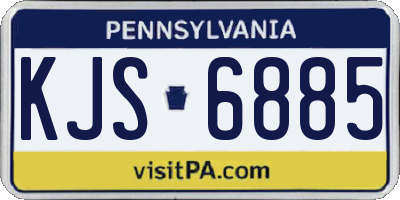 PA license plate KJS6885