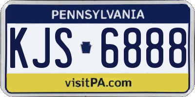 PA license plate KJS6888