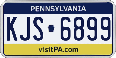 PA license plate KJS6899