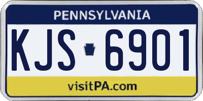 PA license plate KJS6901