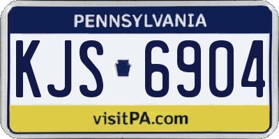 PA license plate KJS6904