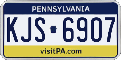 PA license plate KJS6907