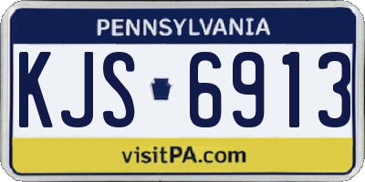 PA license plate KJS6913