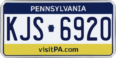 PA license plate KJS6920