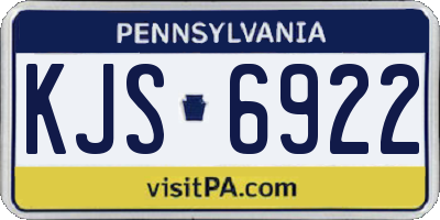 PA license plate KJS6922