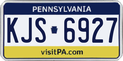 PA license plate KJS6927