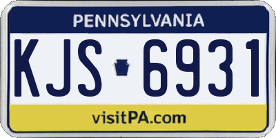 PA license plate KJS6931