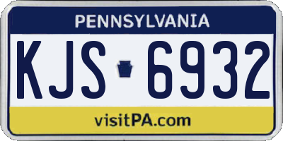 PA license plate KJS6932