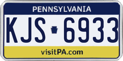 PA license plate KJS6933